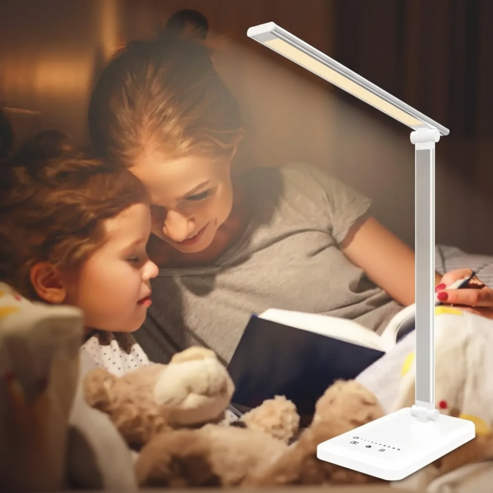 Dimmable LED Desk Lamp with USB Charging Port