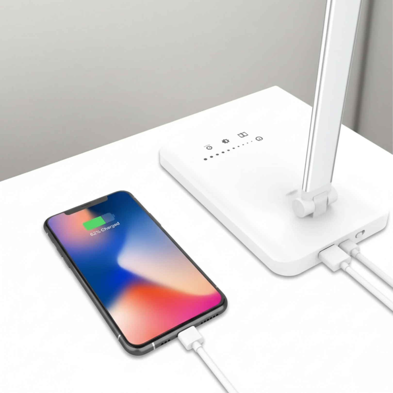 Dimmable LED Desk Lamp with USB Charging Port