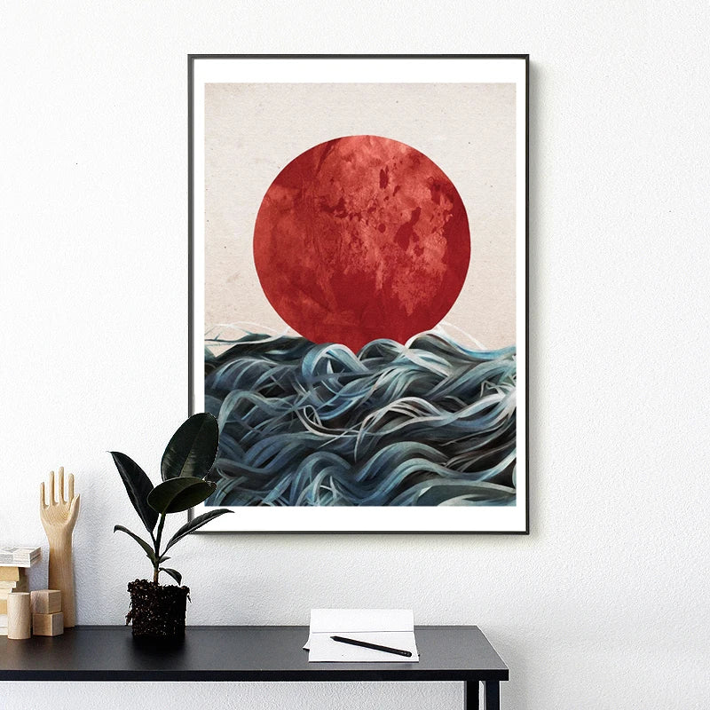 Japanese Sunrise Wall Art
