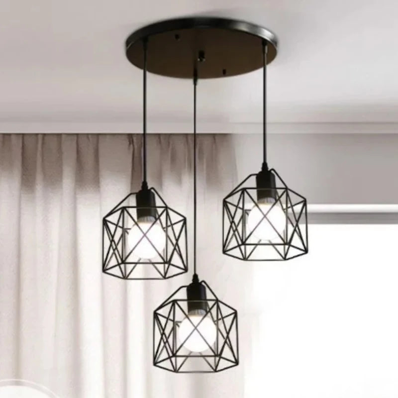 Modern Industrial Black Pendant Light