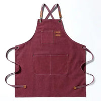 Canvas Kitchen Apron - Comfortable Cross-Back Design & Durable Pockets 10