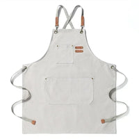Canvas Kitchen Apron - Comfortable Cross-Back Design & Durable Pockets 11