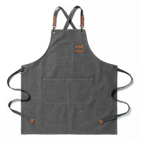 Canvas Kitchen Apron - Comfortable Cross-Back Design & Durable Pockets 8