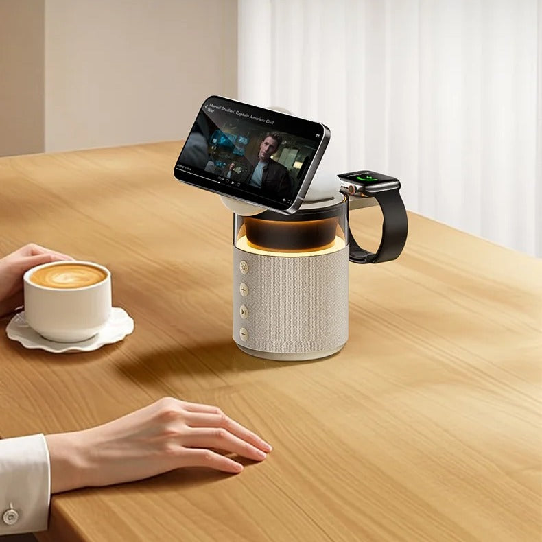 5-in-1 Magnetic Charging Station - Speaker & Night Light