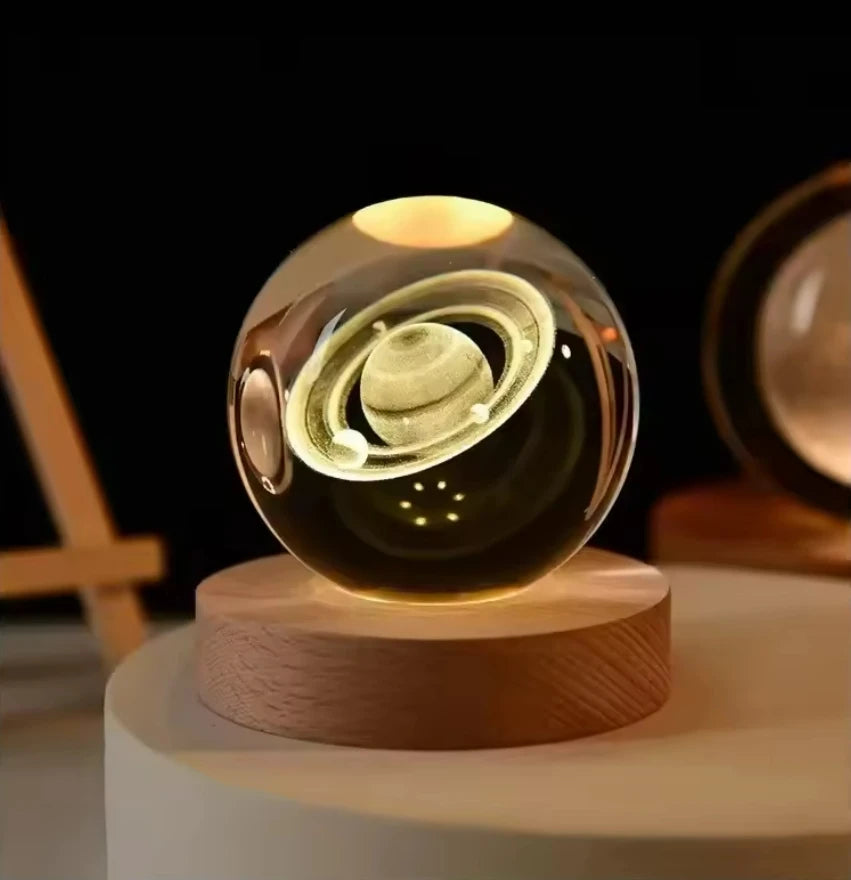 LED Galaxy Crystal Ball Night Light – 3D Star Projector Table Lamp for Home Decor and Bedroom Ambiance 10