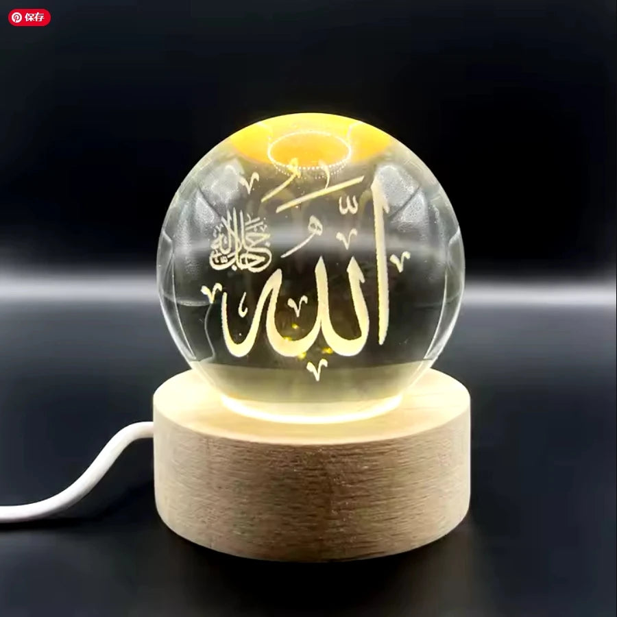 LED Galaxy Crystal Ball Night Light – 3D Star Projector Table Lamp for Home Decor and Bedroom Ambiance 7