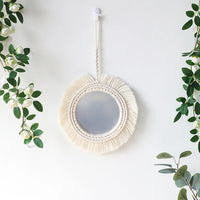 Macrame Round Wall Mirror - Boho Vintage Decor for Home Spaces 13