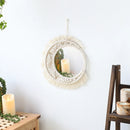 Macrame Round Wall Mirror - Boho Vintage Decor for Home Spaces 6