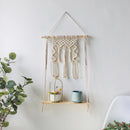 Macrame Wall Shelf - Stylish Floating Shelf for Home Decor & Plants 10