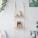 Macrame Wall Shelf - Stylish Floating Shelf for Home Decor & Plants 12