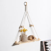 Macrame Wall Shelf - Stylish Floating Shelf for Home Decor & Plants 15
