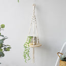 Macrame Wall Shelf - Stylish Floating Shelf for Home Decor & Plants 16