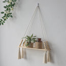 Macrame Wall Shelf - Stylish Floating Shelf for Home Decor & Plants 6
