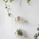 Macrame Wall Shelf - Stylish Floating Shelf for Home Decor & Plants 8