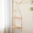 Macrame Wall Shelf - Stylish Floating Shelf for Home Decor & Plants 9