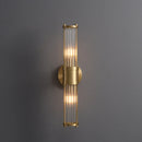 Modern LED Wall Sconce with Crystal Design, Dimmable Wall Lamp for Bedroom and Living Room, Glass and Iron Construction 0