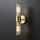 Modern LED Wall Sconce with Crystal Design, Dimmable Wall Lamp for Bedroom and Living Room, Glass and Iron Construction 1
