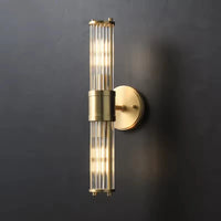 Modern LED Wall Sconce with Crystal Design, Dimmable Wall Lamp for Bedroom and Living Room, Glass and Iron Construction 1