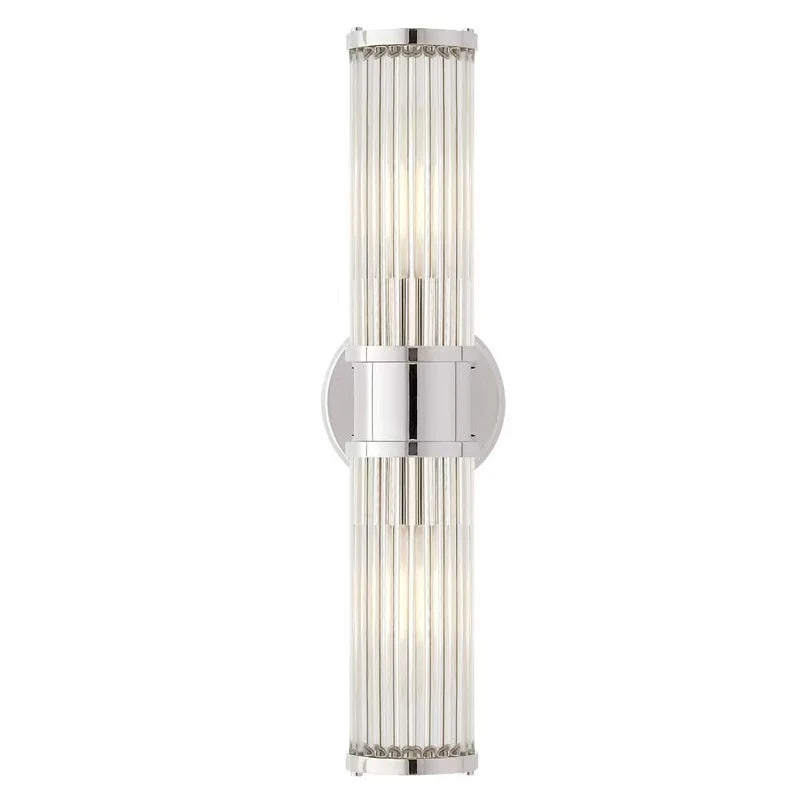 Modern LED Wall Sconce with Crystal Design, Dimmable Wall Lamp for Bedroom and Living Room, Glass and Iron Construction 5