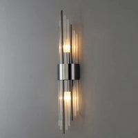 Modern Nordic Wall Sconces - 2-Piece Glass Wall Lamp in Gold and Black for Living Room and Bedroom Decor 3