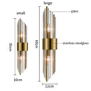 Modern Nordic Wall Sconces - 2-Piece Glass Wall Lamp in Gold and Black for Living Room and Bedroom Decor 5