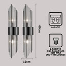 Modern Nordic Wall Sconces - 2-Piece Glass Wall Lamp in Gold and Black for Living Room and Bedroom Decor 9