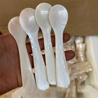 Natural Mother of Pearl Spoon for Ice Cream and Desserts – 9-13CM Elegant Seashell Serving Spoon 7
