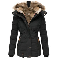 Women's Black Puffer Jacket - Insulated Warmth & Slim Fit Design 0