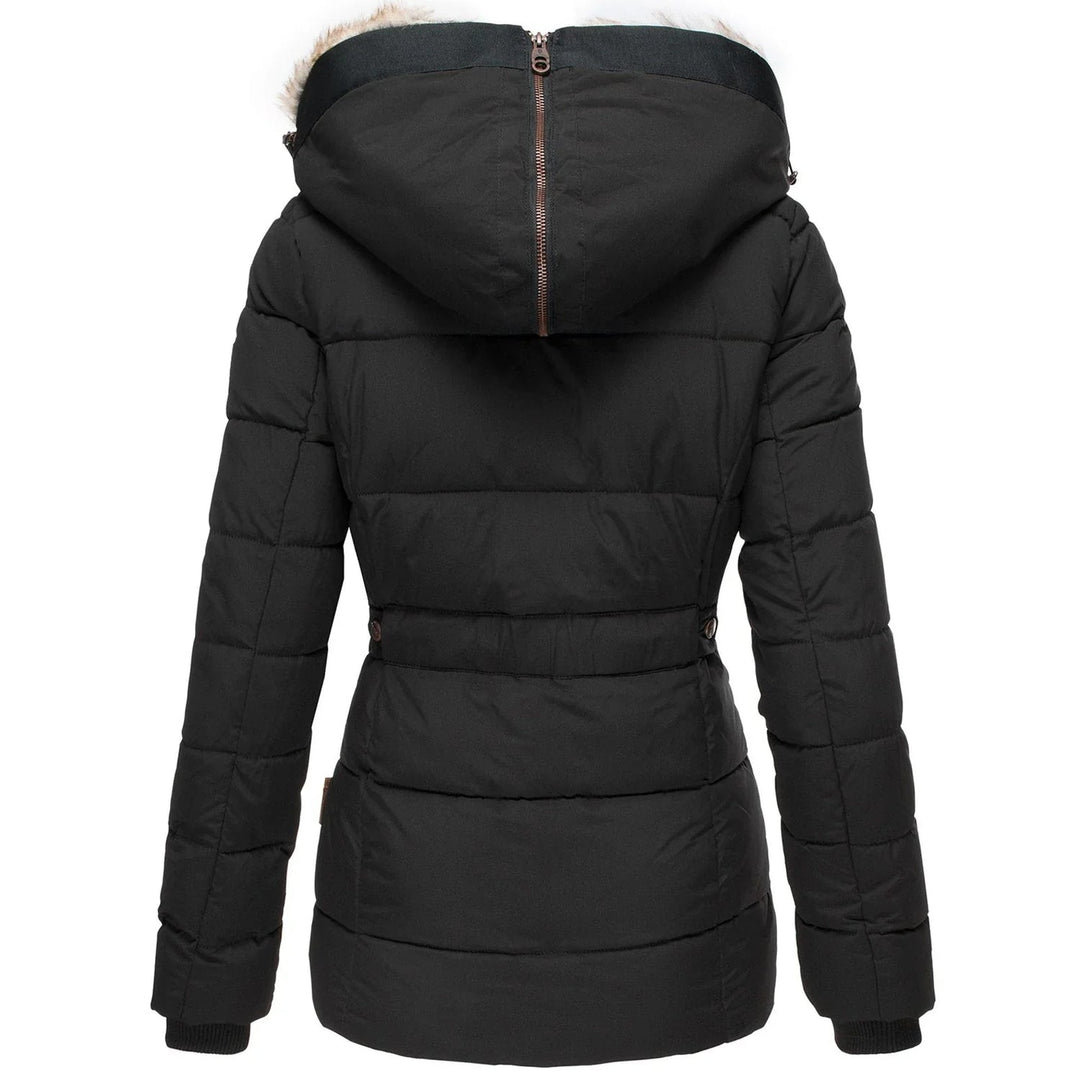 Women's Black Puffer Jacket - Insulated Warmth & Slim Fit Design 6