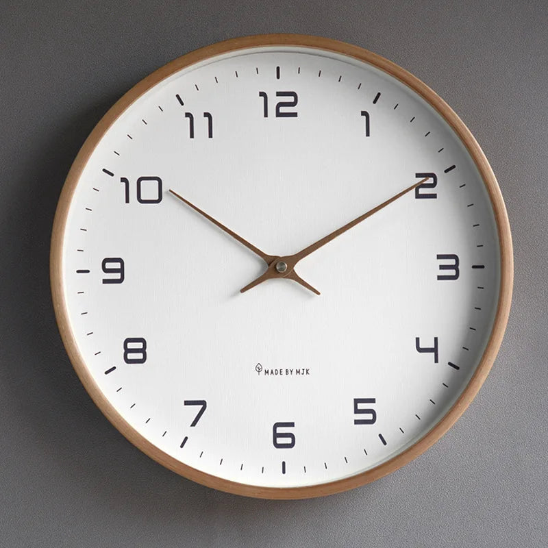 Modern Minimalist Wooden Wall Clock